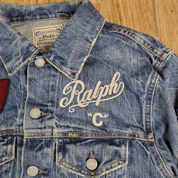 Polo Ralph Lauren Denim Embroidered Varsity Jacket - Picture 6 of 11
